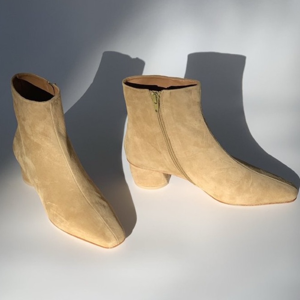 LOQ Matea Pepita Suede Leather ZIP Ankle Boot